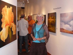 Marianne at her Show at Art Square Gallery